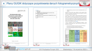 slajd z prezentacji GUGIK podczas XVI Podlaskiego Forum GIS